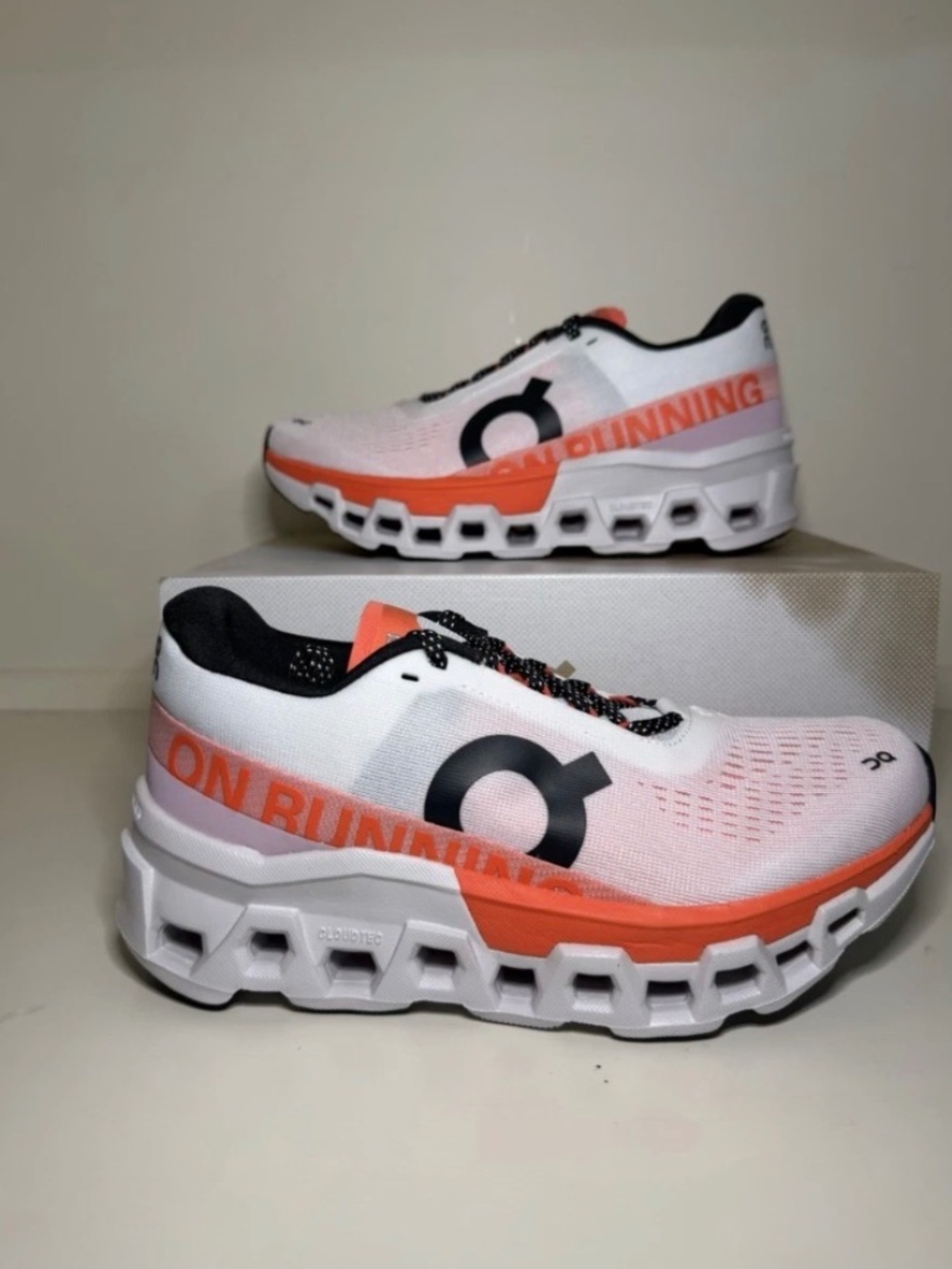 On Cloud Cloudmonster 2 White Flame Sz7